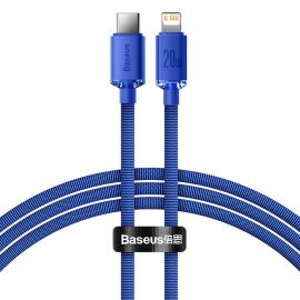 Baseus Crystal Shine USB-C to Lightning Cable PD 20W (CAJY000203) - USB-C към Lightning кабел за Apple устройства с Lightning порт (120 см) (тъмносин)