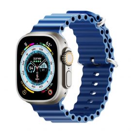 Next One H2O Silicone Band - силиконова каишка за Apple Watch 42мм, 44мм, 45мм, Ultra 49мм (син)