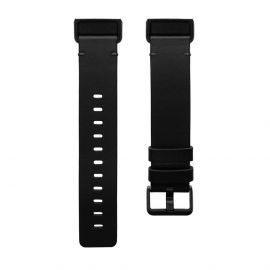 Fitbit Charge 4 Accessory Band Leather Small - кожена каишка от естествена кожа за Fitbit Versa (черен)