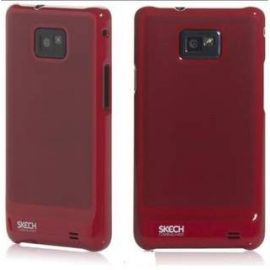 Skech Glaze - поликарбонатов кейс за Samsung Galaxy S2 i9100 (червен)