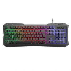 Vertux Radiance Ergonomic Backlit Wired Gaming Keyboard - геймърска клавиатура с LED подсветка (за PC) (черен)