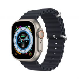 Dux Ducis Silicone Bracelet Strap (OceanWave Version) - силиконова каишка за Apple Watch 42мм, 44мм, 45мм, Ultra 49мм (тъмносив)