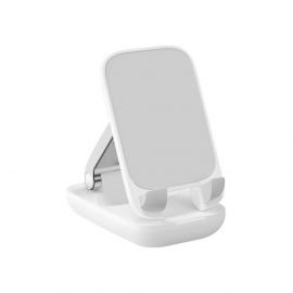 Baseus Seashell Universal Folding Stand (B10551500111-00) - универсална сгъваема поставка за бюро и плоскости за мобилни устройства и таблети (бял)