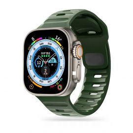 Tech-Protect Iconband Line Silicone Sport Band - силиконова каишка за Apple Watch 42мм, 44мм, 45мм, Ultra 49мм (зелен)