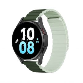 Dux Ducis Silicone Magnetic Strap 22mm (LD Version) - магнитна силиконова каишка за Samsung Galaxy Watch, Huawei Watch, Xiaomi, Garmin и други часовници с 22мм захват (зелен)