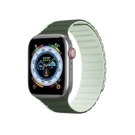 Dux Ducis Silicone Magnetic Strap (LD Version) - магнитна силиконова каишка за Apple Watch 38мм, 40мм, 41мм (зелен)