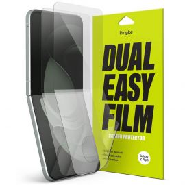 Ringke Dual Easy Film 2x Screen Protector - 2 броя защитно покритие за дисплея на Samsung Galaxy Z Flip5 (прозрачен)