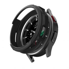 Spigen Liquid Air Case - качествен силиконов (TPU) кейс за Samsung Galaxy Watch 6 Classic 43мм (черен)