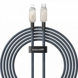 Baseus Aramid Fiber Braiding USB-C to Lightning Cable PD 20W (P10355803221-01) - изключително здрав USB-C към Lightning кабел за Apple устройства с Lightning порт (200 см) (син)