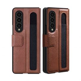 Nillkin Aoge Leather Flip Case - кожен калъф за Samsung Galaxy Z Fold5 (кафяв)