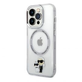 Karl Lagerfeld IML Karl and Choupette NFT MagSafe Case - хибриден удароустойчив кейс с MagSafe за iPhone 14 Pro Max (прозрачен)