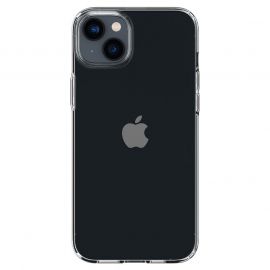 Spigen Crystal Flex Case - тънък качествен силиконов (TPU) калъф за iPhone 15 Pro Max (сив)
