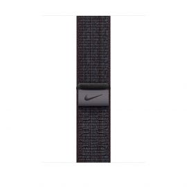 Apple Nike Sport Loop - оригинална текстилна каишка за Apple Watch 42мм, 44мм, 45мм, Ultra 49мм (черен-син)
