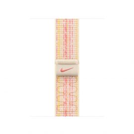 Apple Nike Sport Loop - оригинална текстилна каишка за Apple Watch 42мм, 44мм, 45мм, Ultra 49мм (бежов-розов)