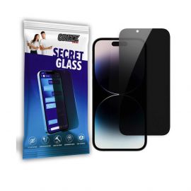 GrizzGlass SecretGlass Privacy Hybrid Screen Protector - хибридно защитно покритие с определен ъгъл на виждане за дисплея на iPhone 15 (прозрачно)