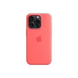 Apple iPhone Silicone Case with MagSafe - оригинален силиконов кейс за iPhone 15 Pro с MagSafe (розов)