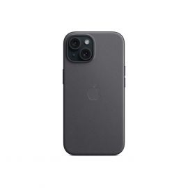 Apple iPhone FineWoven Case with MagSafe - оригинален текстилен кейс с MagSafe за iPhone 15 (черен)