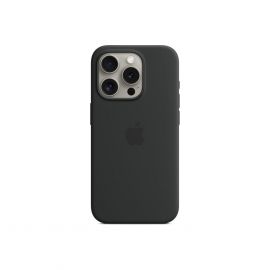 Apple iPhone Silicone Case with MagSafe - оригинален силиконов кейс за iPhone 15 Pro Max с MagSafe (черен)