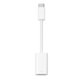 Apple USB-C to Lightning Adapter - оригинален адаптер от USB-C (мъжко) към Lightning (женско) за свързване на Apple устройства с USB-C порт (бял)