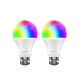 Gosund WB4 Smart LED Bulb Pack - комплект от два броя умна E27 LED крушка с 16 милиона цвята и безжично управление за iOS и Android (бял)