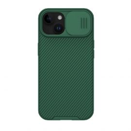 Nillkin CamShield Pro Hard Case - хибриден удароустойчив кейс за iPhone 15 (зелен)