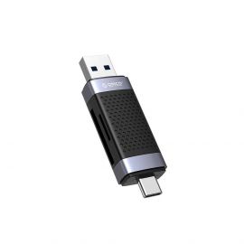 Orico Card Reader USB-A & USB-C 3.1 - четец за SD и microSD карти с USB-A и USB-C 3.1 за компютри и лаптопи (черен)