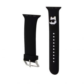 Karl Lagerfeld Choupette Head NFT Silicone Watch Strap - силиконова каишка за Apple Watch 38мм, 40мм, 41мм (черен)