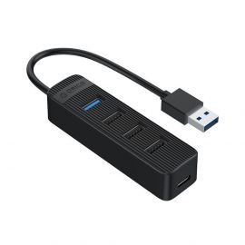 Orico USB-А 3.0 Hub 4 Port - 4-ри портов USB-A хъб с 3 х USB-A 2.0 и 1 х USB-A 3.0 порта (черен)