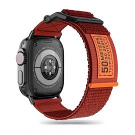 Tech-Protect Scout Watch Strap - изключително здрава текстилна каишка за Apple Watch 42мм, 44мм, 45мм, Ultra 49мм (оранжев)