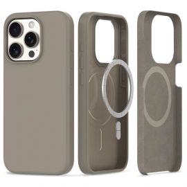 Tech-Protect Silicone MagSafe Case - силиконов (TPU) калъф с MagSafe за iPhone 15 Pro Max (бежав)