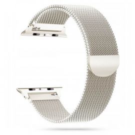 Tech-Protect Milanese Band Magnetic Stainless Steel Band - стоманена, неръждаема каишка за Apple Watch 42мм, 44мм, 45мм, Ultra 49мм (бежов)