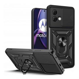 Tech-Protect CamShield Pro Hard Case - хибриден удароустойчив кейс с пръстен против изпускане за Motorola Moto G84 5G (черен)
