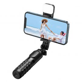 Mcdodo Bluetooth Selfie Stick (SS-1781) - разтегаем безжичен селфи стик с LED светлина за мобилни телефони (черен)