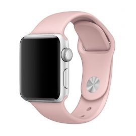 Apple Watch Sport Band Pink Sand - оригинална силиконова каишка за Apple Watch 38мм, 40мм, 41мм (розов) (разопакован продукт)