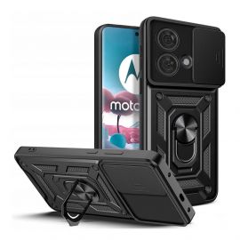 Tech-Protect CamShield Pro Hard Case - хибриден удароустойчив кейс с пръстен против изпускане за Motorola Edge 40 Neo (черен)
