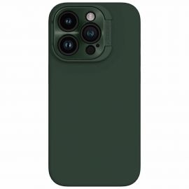 Nillkin LensWing Magnetic Hard Case - силиконов (TPU) калъф с MagSafe и поставка за iPhone 15 Pro (зелен)