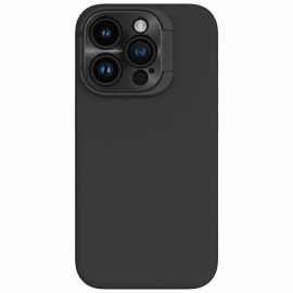 Nillkin LensWing Magnetic Hard Case - силиконов (TPU) калъф с MagSafe и поставка за iPhone 15 Pro Max (черен)