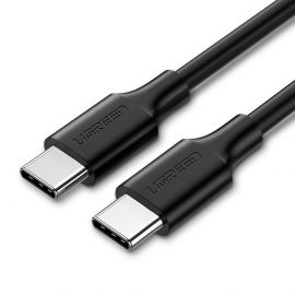 Ugreen USB-C to USB-C Fast Charging Cable 60W - здрав кабел с бързо зареждане за устройства с USB-C порт (50 см) (черен)