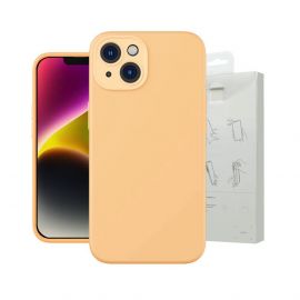 Baseus Liquid Silica Gel Case Set (ARYT020110) - силиконов (TPU) калъф и стъклено защитно покритие за дисплея за iPhone 14 (оранжев)