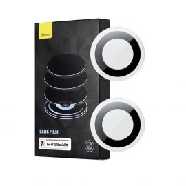 Baseus Camera Tempered Glass Lens Protector (SGZT030502) - предпазни стъклени лещи за камерата на iPhone 12 mini, iPhone 12, iPhone 11 (прозрачен)