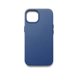 Mujjo Full Leather MagSafe Case - премиум кожен (естествена кожа) кейс с MagSafe за iPhone 15 Plus, iPhone 14 Plus (син)