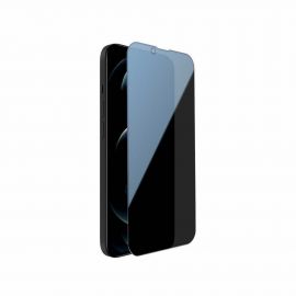 Nillkin Privacy Full Cover Tempered Glass - калено стъклено защитно покритие с определен ъгъл на виждане за дисплея на iPhone 15 Pro (черен-прозрачен)
