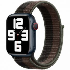 Apple Sport Loop Strap - оригинална текстилна каишка за Apple Watch 38мм, 40мм, 41мм (кафяв-зелен)