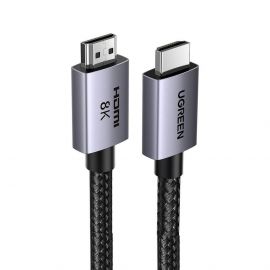 Ugreen UltraHD Definition Series HDMI 2.1, 8K 60Hz Cable - високоскоростен 8K HDMI към HDMI кабел (100 см) (черен)