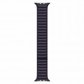 Apple Leather Link Band M/L - оригинална кожена каишка от естествена кожа за Apple Watch 38мм, 40мм, 41мм (индиго)