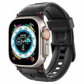 Spigen Rugged Ultra Band - хибридна каишка (полимер+карбон) за Apple Watch 45мм, 44мм и 42мм (черен)