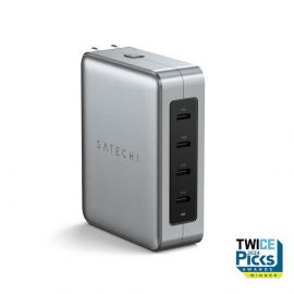 Satechi 145W USB-C PD GaN Travel Charger - захранване за ел. мрежа с технология за бързо зареждане и 4xUSB-C PD изхода (сив)