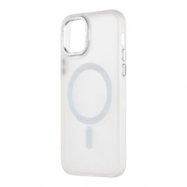 OBALME Misty Keeper MagSafe Case - хибриден удароустойчив кейс с MagSafe за iPhone 12, iPhone 12 Pro (бял-прозрачен)