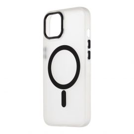 OBALME Misty Keeper MagSafe Case - хибриден удароустойчив кейс с MagSafe за iPhone 14 (черен-прозрачен)