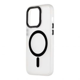 OBALME Misty Keeper MagSafe Case - хибриден удароустойчив кейс с MagSafe за iPhone 14 Pro (черен-прозрачен)